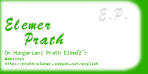 elemer prath business card